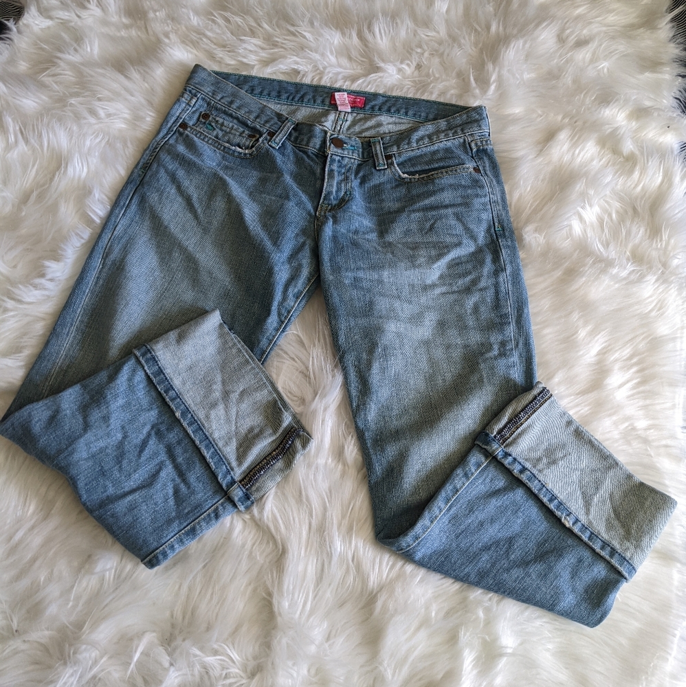 Abercrombie & Fitch Blue Ankle Jeans